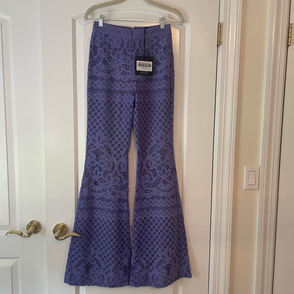 Cynthia Rowley Purple Lace Fit and Flare Pant - Picture 4 of 6